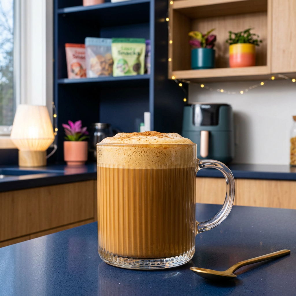 All Chai, No Buzz: A Caffeine-Free Midnight Chai Latte